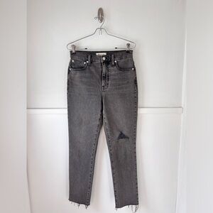 Madewell The Perfect Vintage Crop Jean Faded Black Denim Wash